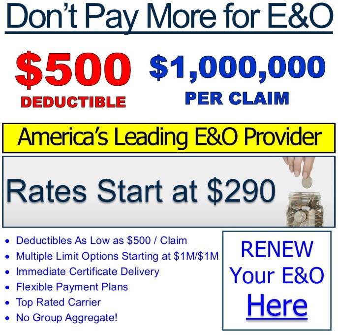 Don't Pay More for E&O