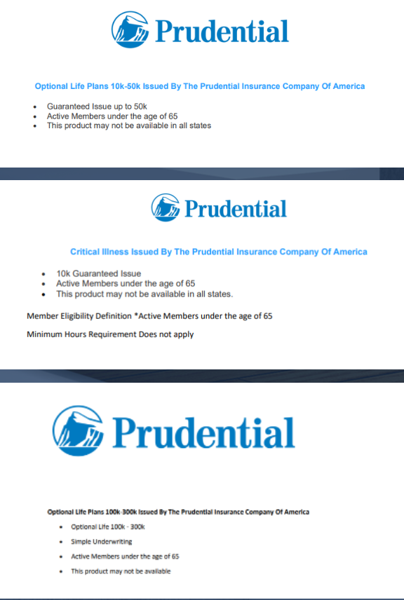 3 Prudential Plans